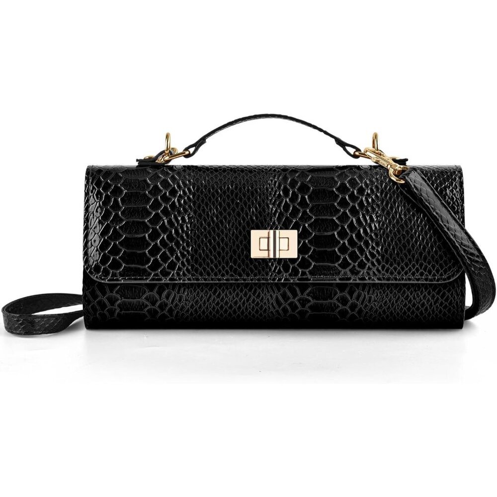 Versatile Faux Leather Clutch Purse for Weddings, Proms, and Cocktail Parties